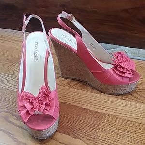 Coral Wedge Sandals